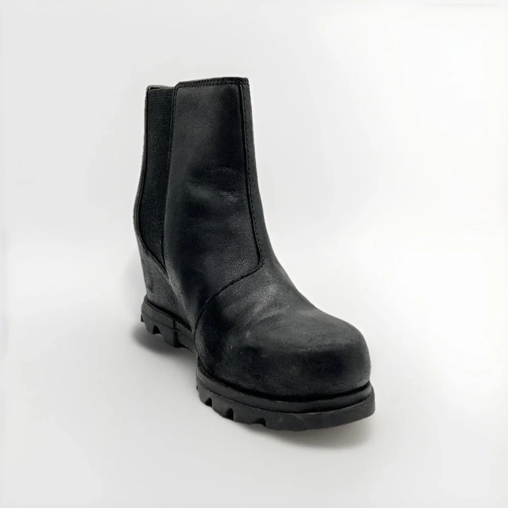 Sorel Women's Joan of Arctic Wedge III‎ Chelsea Bootie Black Size 11 NWOT